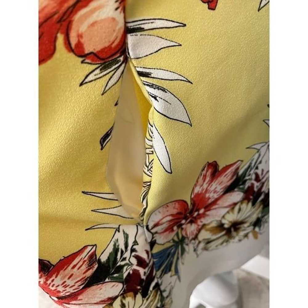 Zara Basic Floral Cold Shoulder A-Line Dress Size… - image 7