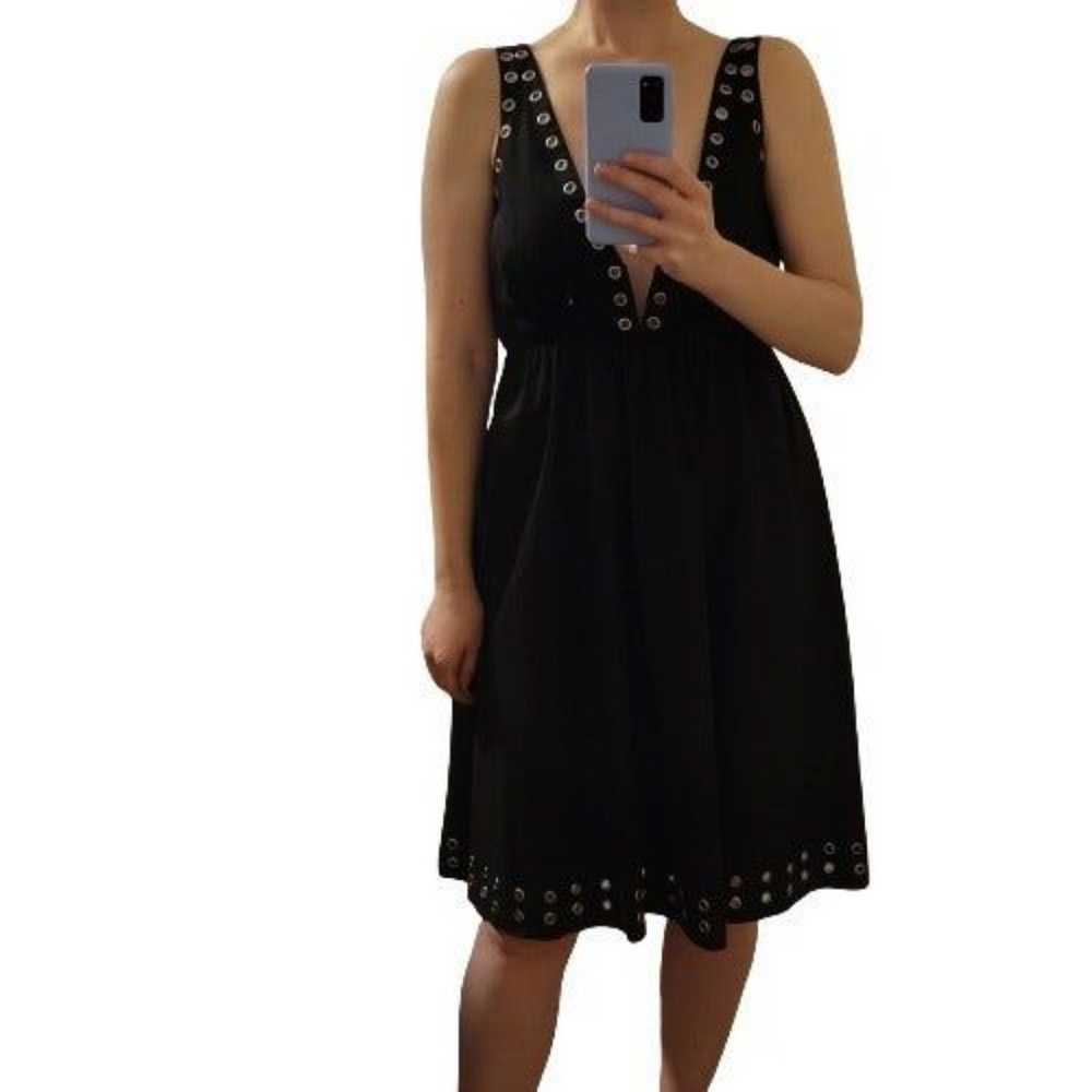 Marciano Size S Black Fit And Flare Dress Silver … - image 2