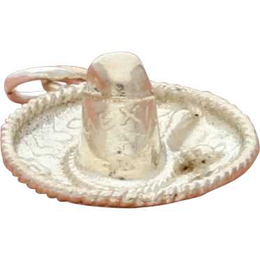 Sterling Silver 3D Mexican Sombrero Hat Charm