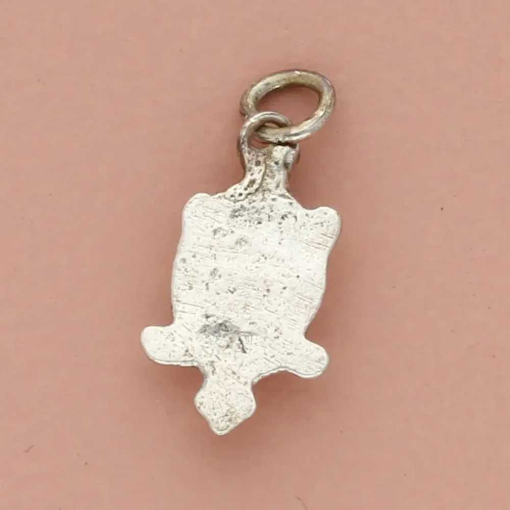 Sterling Silver Vintage Sea Turtle Charm - image 4