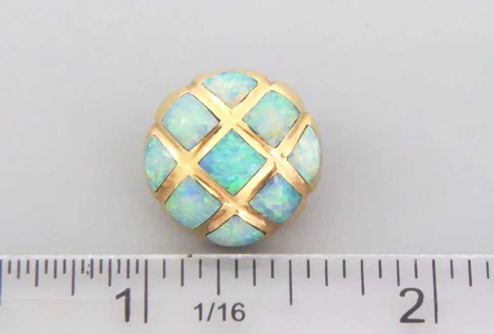 Kabana Diamond Fire Opal 14k Yellow Gold Stud Ear… - image 6