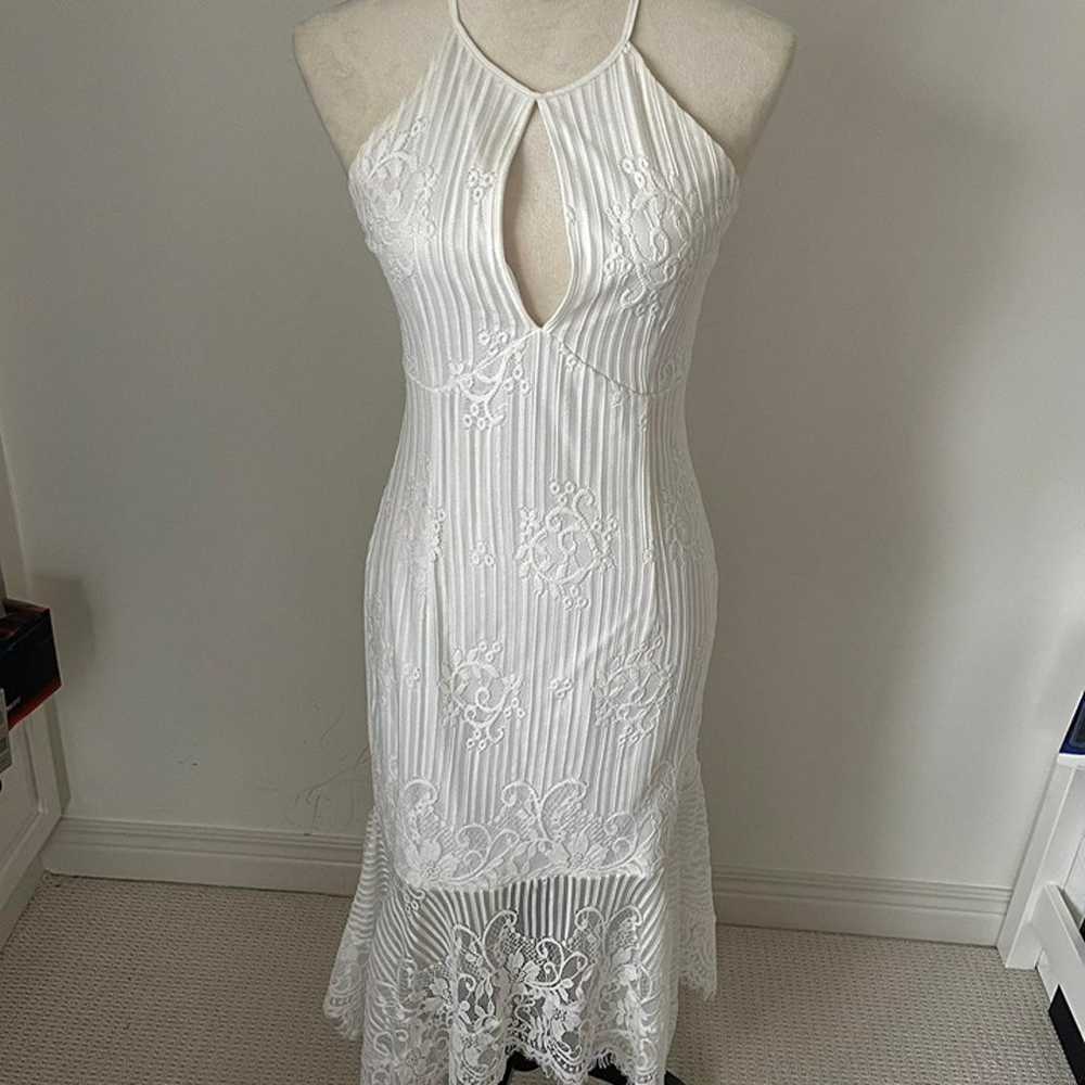 gorgeous white lace halter dress - image 4