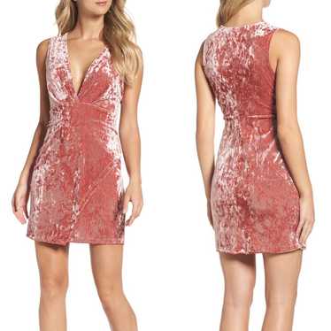 Fraiche by J Pink Velvet Minidress Orig $99 - image 1