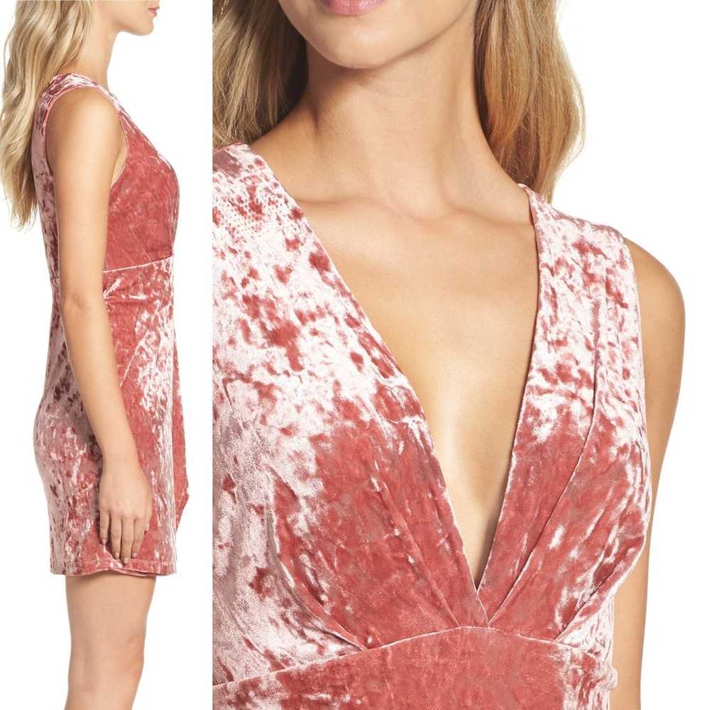 Fraiche by J Pink Velvet Minidress Orig $99 - image 2