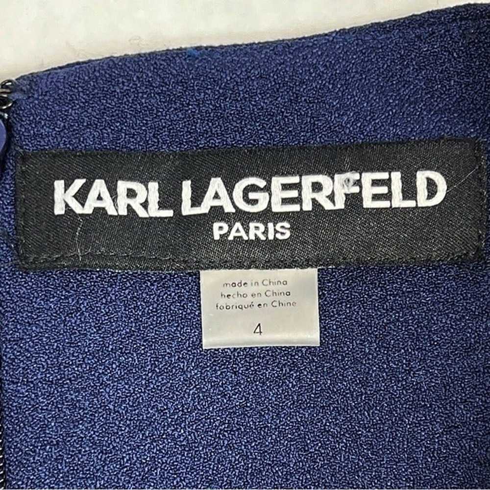 Karl Lagerfeld Paris Navy 3/4 Ruffle Tulip Sleeve… - image 10