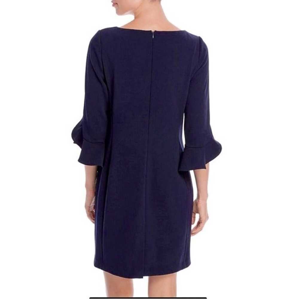 Karl Lagerfeld Paris Navy 3/4 Ruffle Tulip Sleeve… - image 2