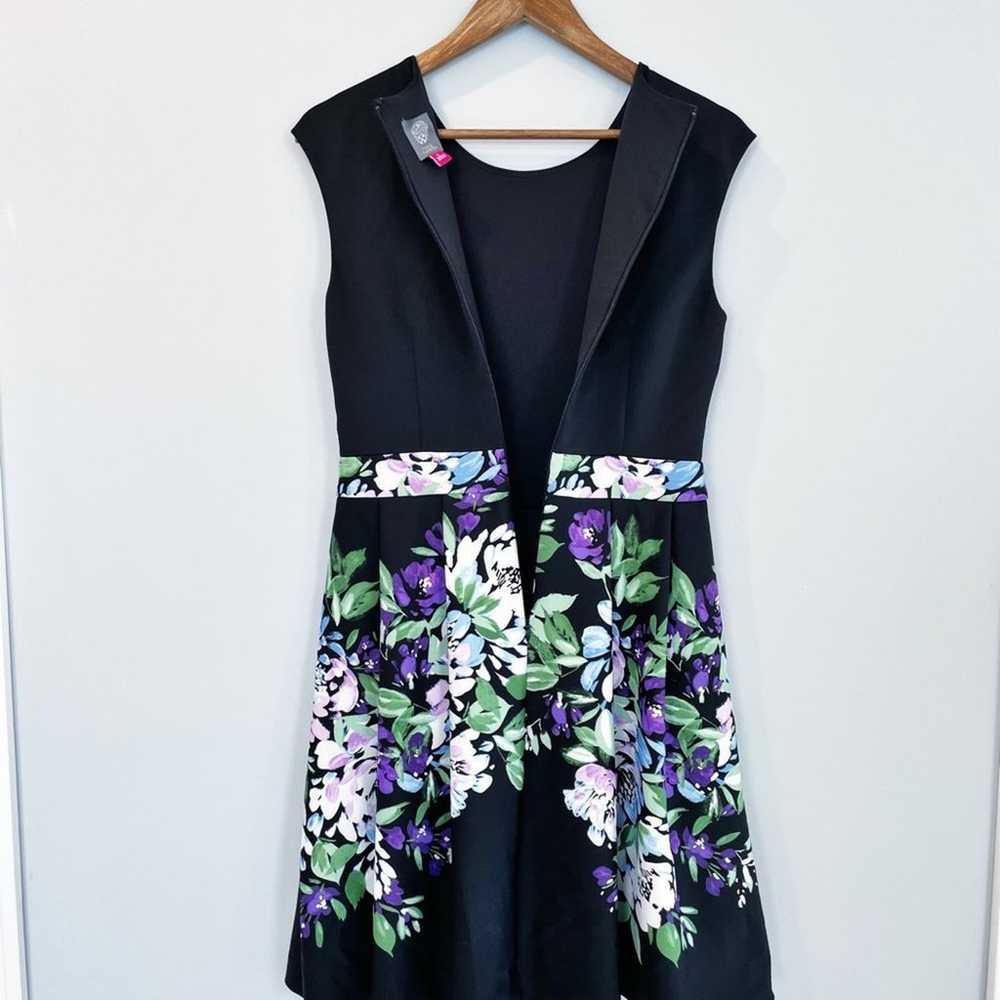 Vince Camuto Floral Pleated Sleeveless Dress Size… - image 10