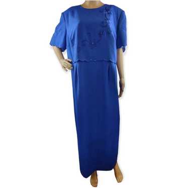 Women's Blue Formal Dress EUC - image 1