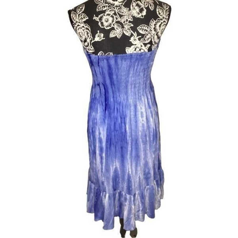 India Boutique Strapless Dress Ruffles Tie Dye Bo… - image 2
