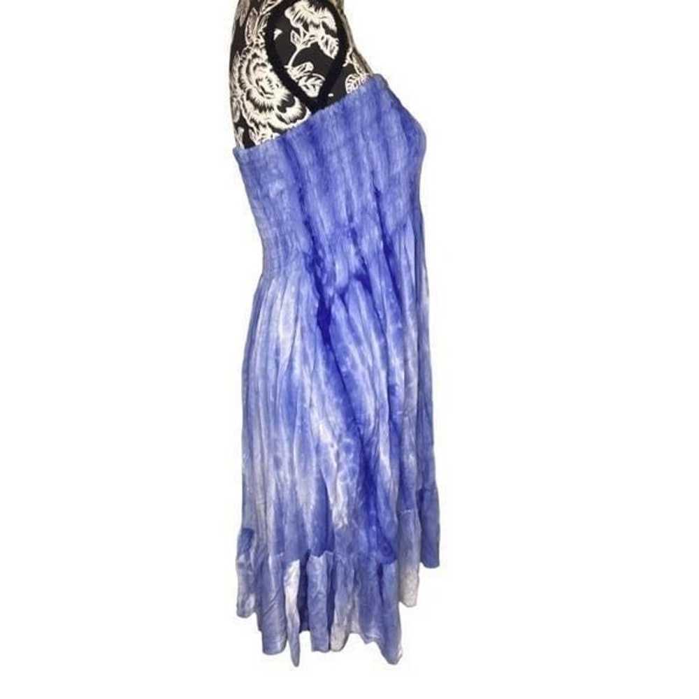 India Boutique Strapless Dress Ruffles Tie Dye Bo… - image 3