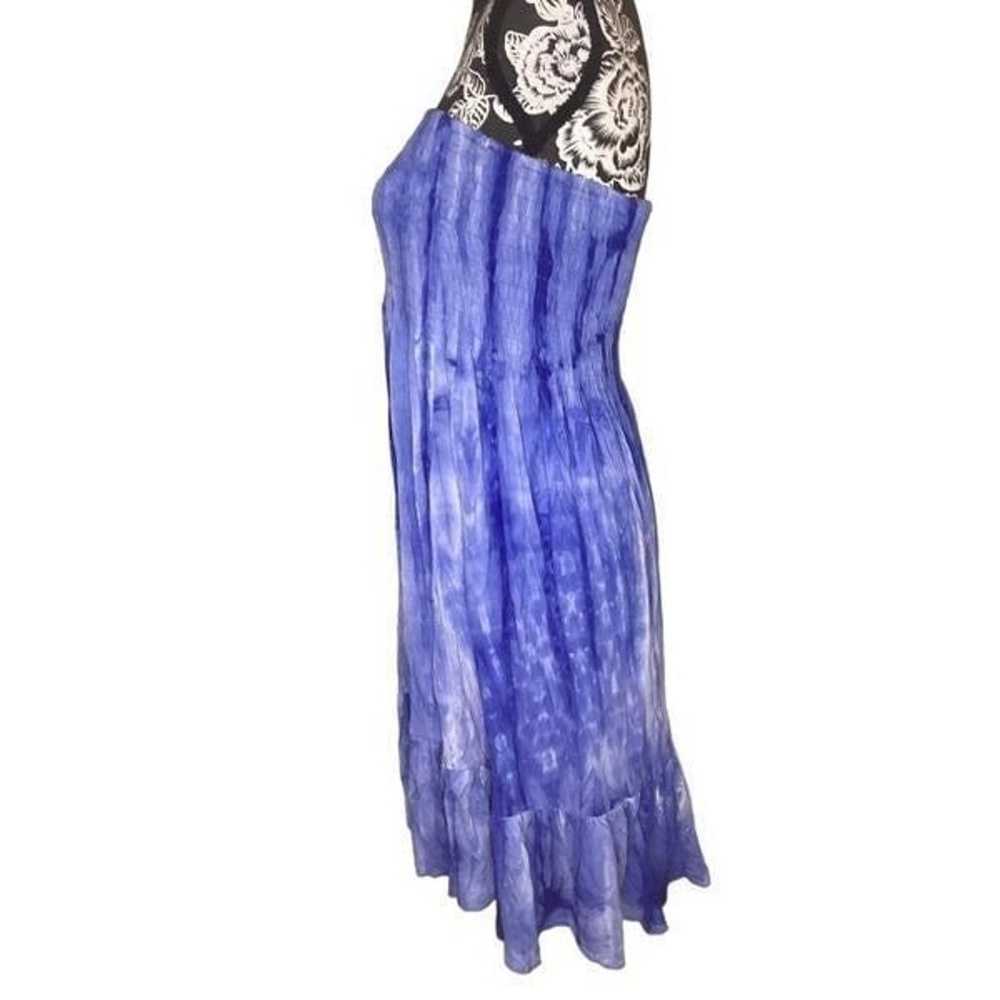 India Boutique Strapless Dress Ruffles Tie Dye Bo… - image 4