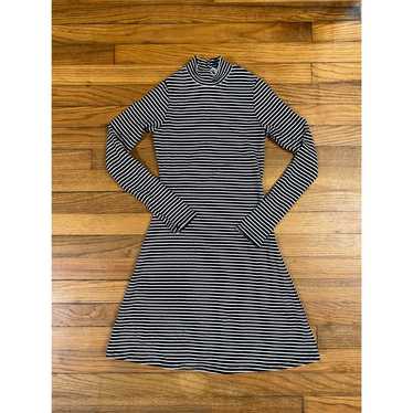 American Apparel Cotton Black and White striped d… - image 1
