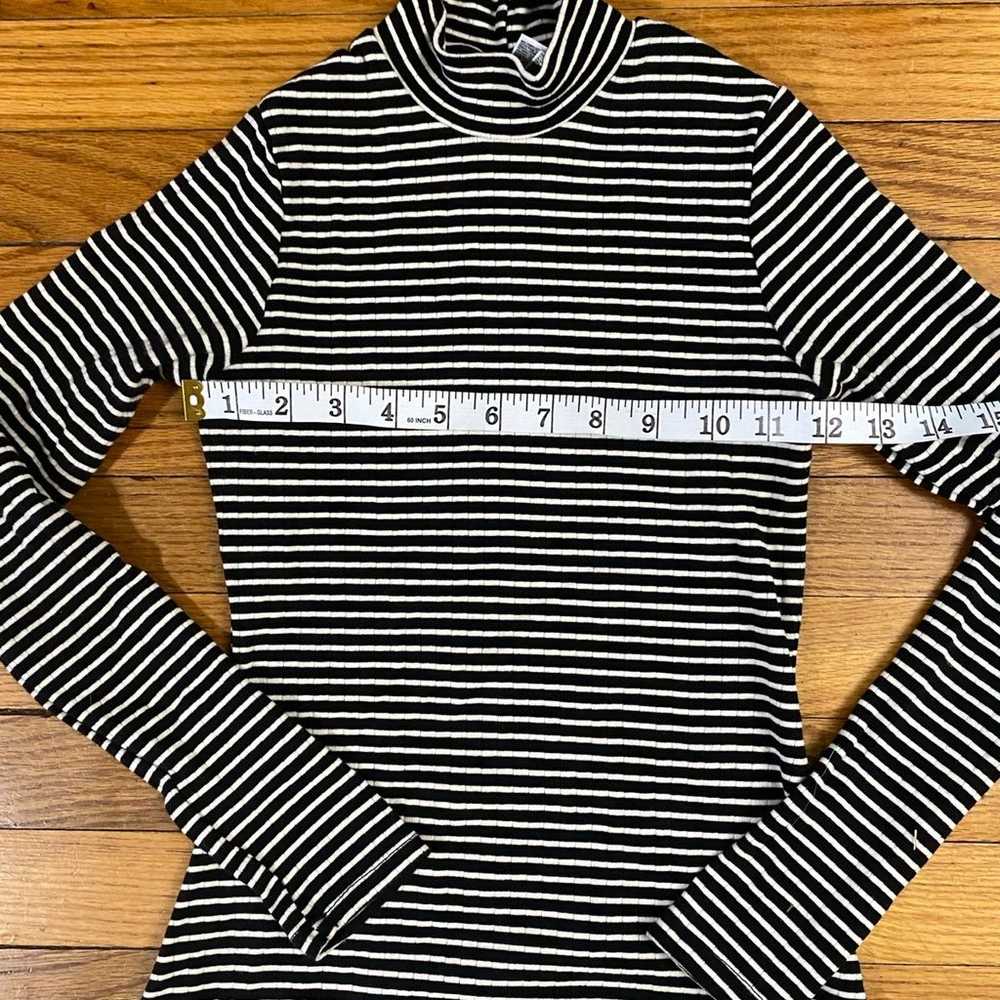 American Apparel Cotton Black and White striped d… - image 3