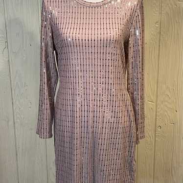 Women's Morgan & Co. Pink Sequin Dress Size XL - image 1