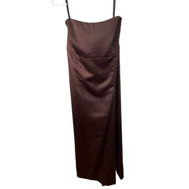 Dressy Collection Brown Strapless Dress Size 16