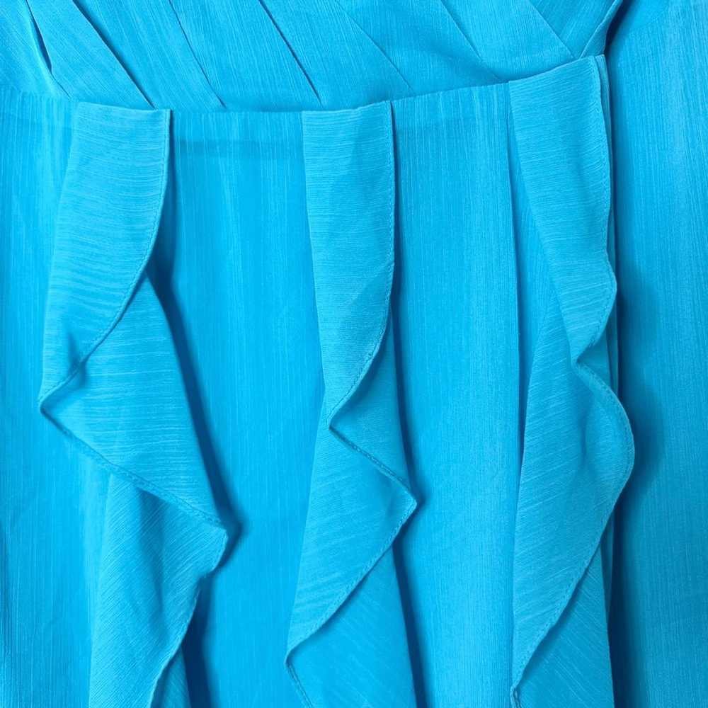 White By Vera Wang Size 20 Malibu Blue Chiffon Ma… - image 8