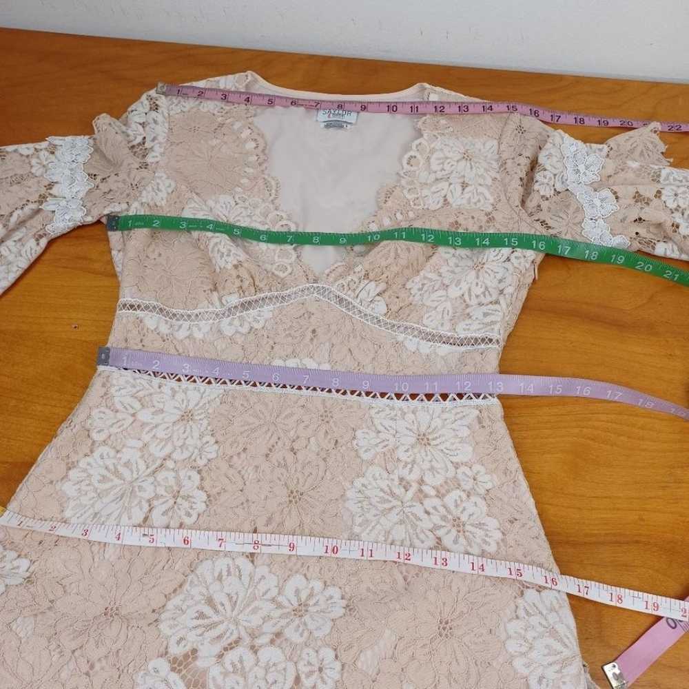 Saylor Maggy Floral Lace Dress Size S Women V Nec… - image 11
