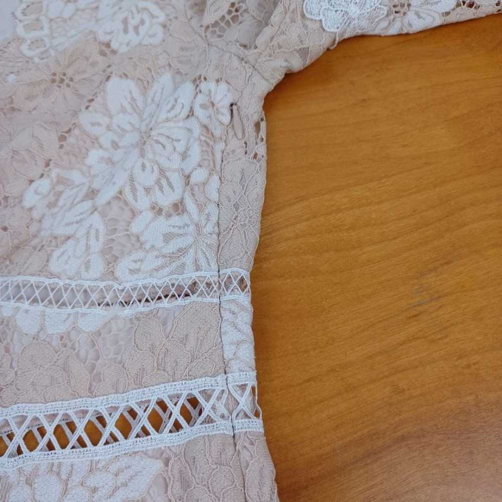 Saylor Maggy Floral Lace Dress Size S Women V Nec… - image 5