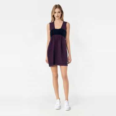 PETER SOM Sheath Dress Size 2 Mini Wool Purple Bl… - image 1