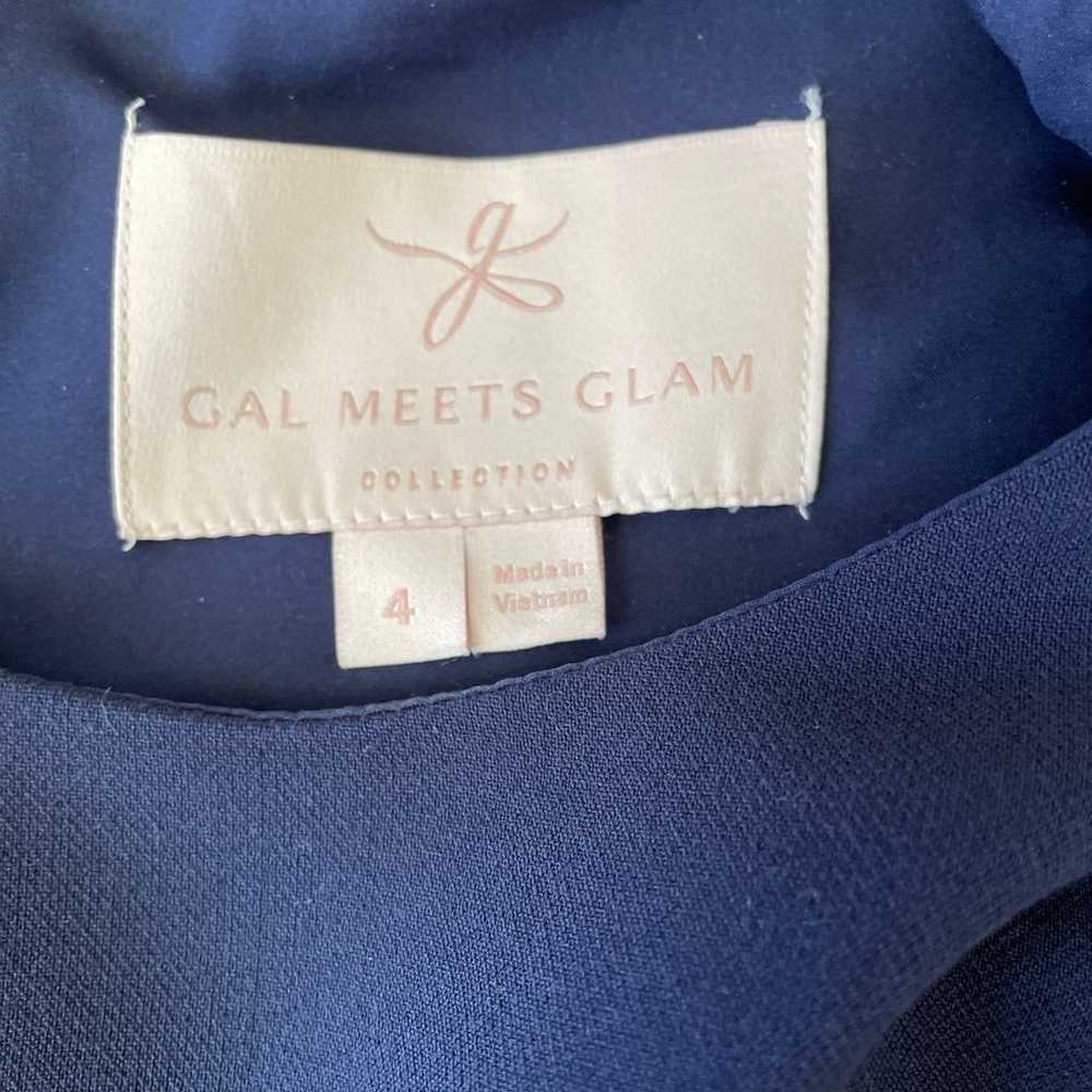 Gal Meets Glam Celeste Fit Flare Dress Navy Blue … - image 6