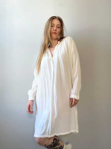 1970s French Connection Gauzy Cotton Dress