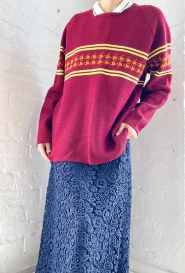 70s wool knit preppy jumper
