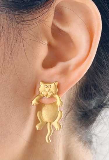 cutest kitty post earrings