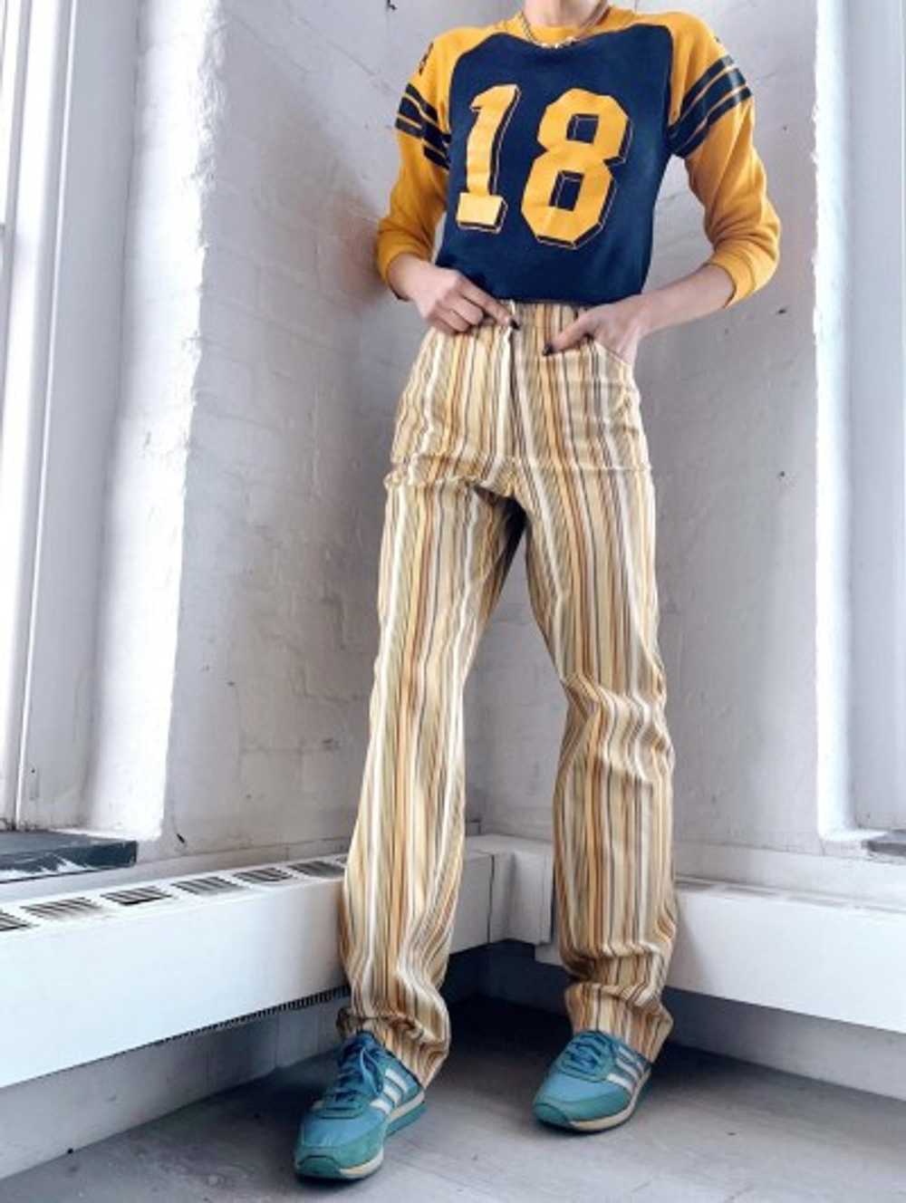 euro cotton sunshine stripe trousers - image 2