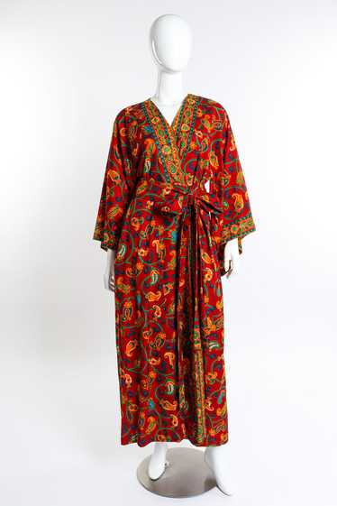 NEIMAN MARCUS Floral Paisley Kimono Robe