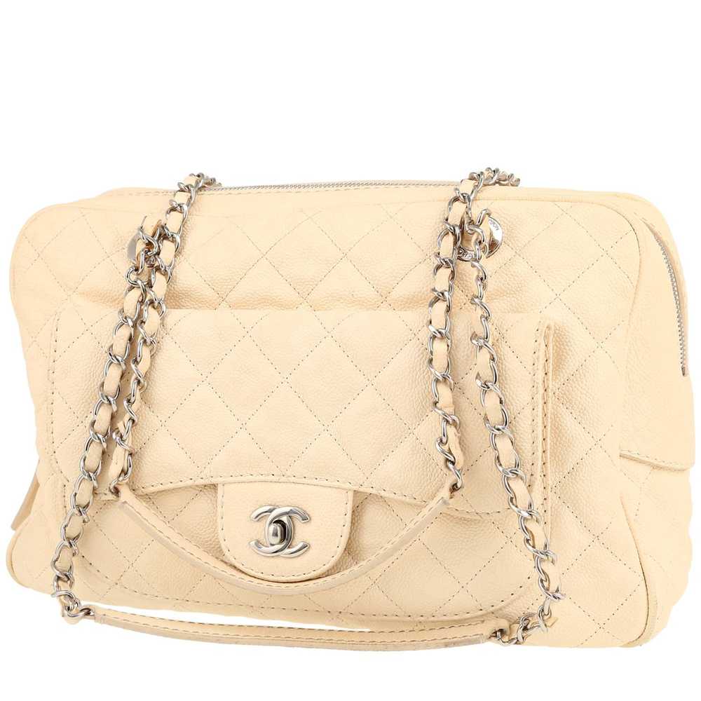 Chanel Camera large model handbag in beige quilte… - image 1