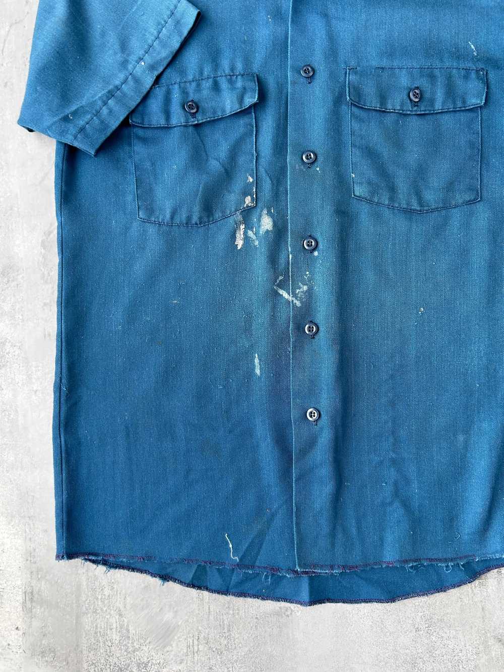 Distressed Button Down 80's - Medium / Large - image 3