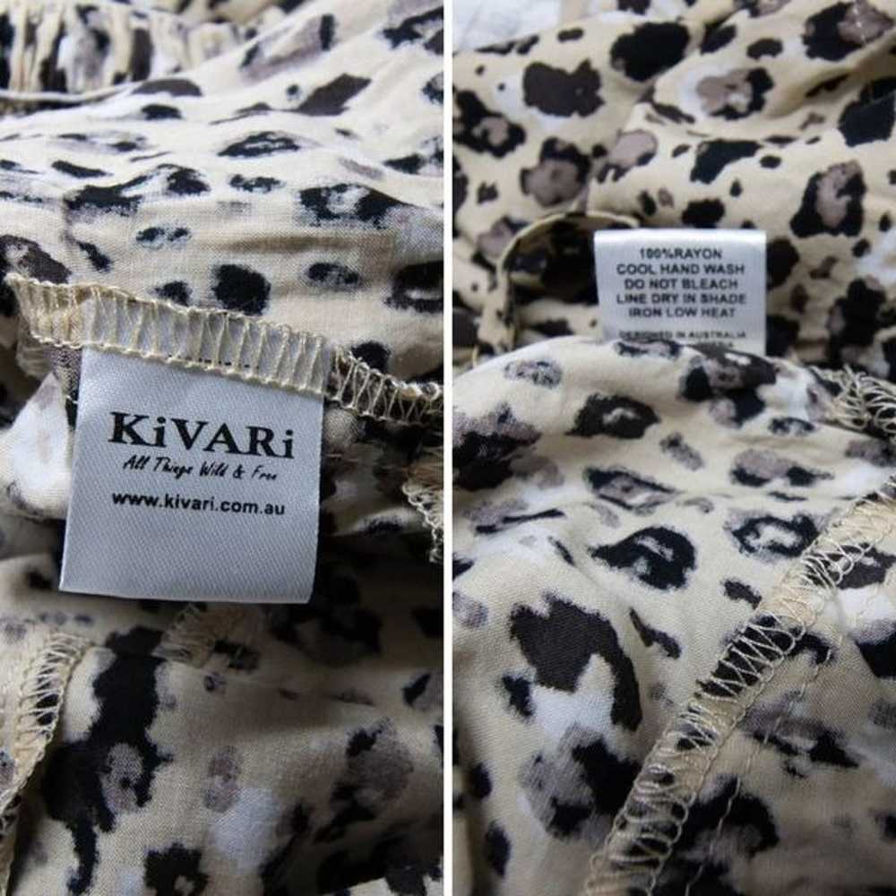 NWOT Kivari Stone Leopard jumpsuit, beige, XS - image 8