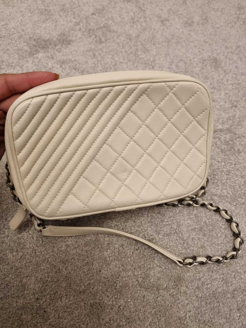 Chanel Chanel White Coco Boy Camera Bag - image 3