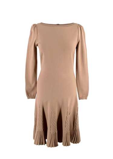 Managed by hewi Valentino Beige Stretch Knit Plea… - image 1