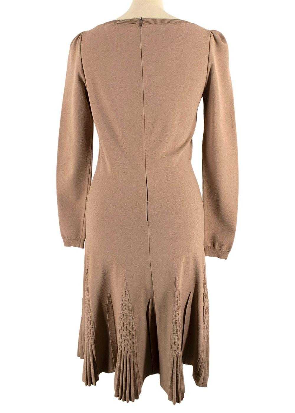 Managed by hewi Valentino Beige Stretch Knit Plea… - image 2