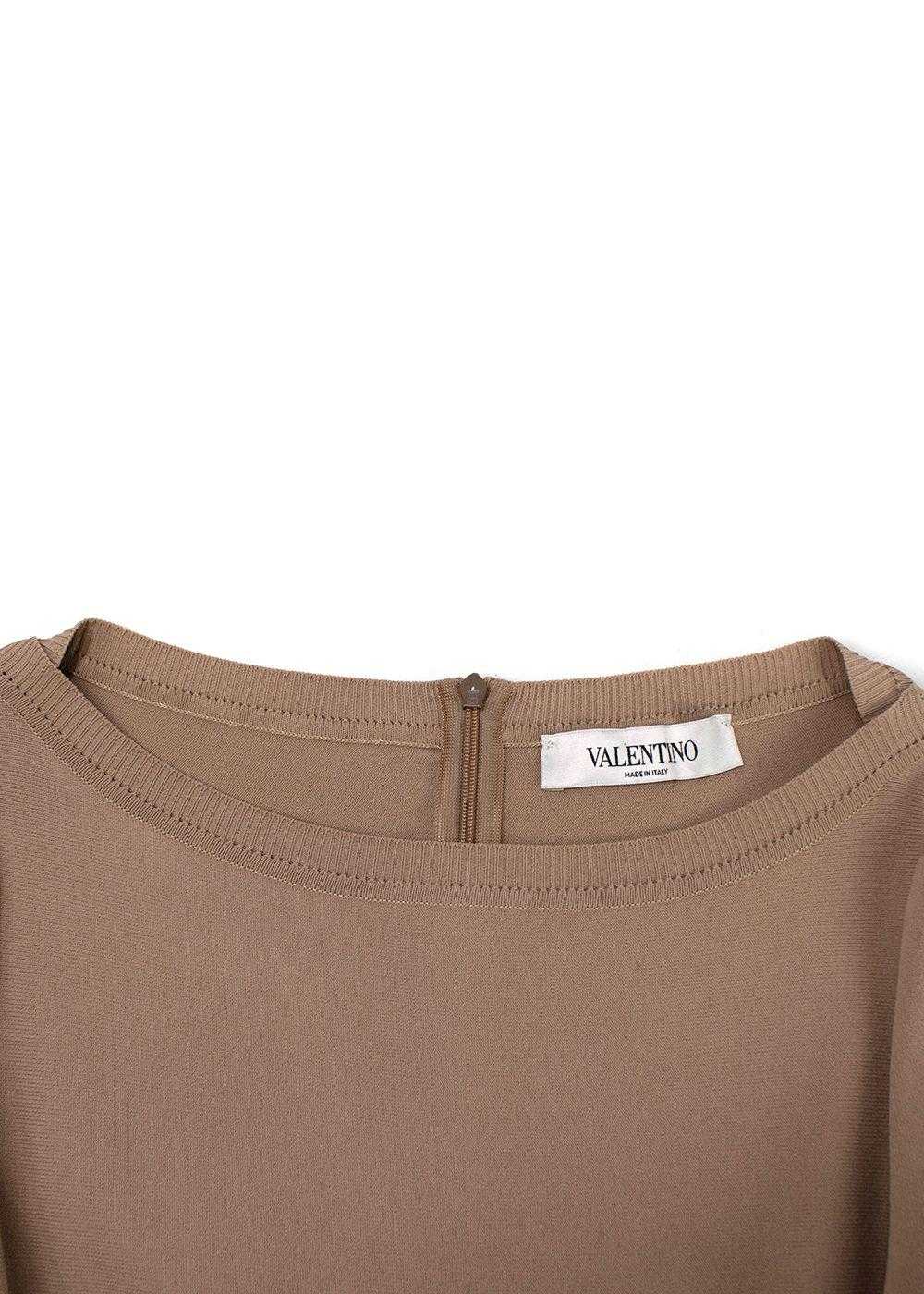 Managed by hewi Valentino Beige Stretch Knit Plea… - image 4