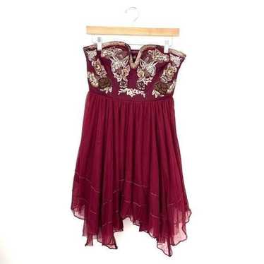 Free People Tulle Embroidered Dress