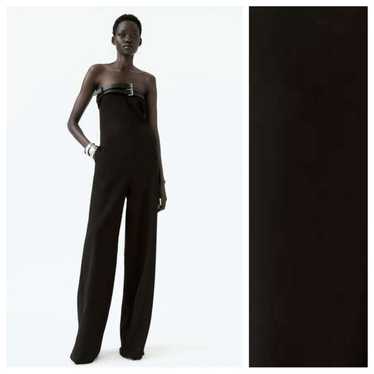 NWOT. Zara Black Belted Strapless Off-the-Shoulde… - image 1
