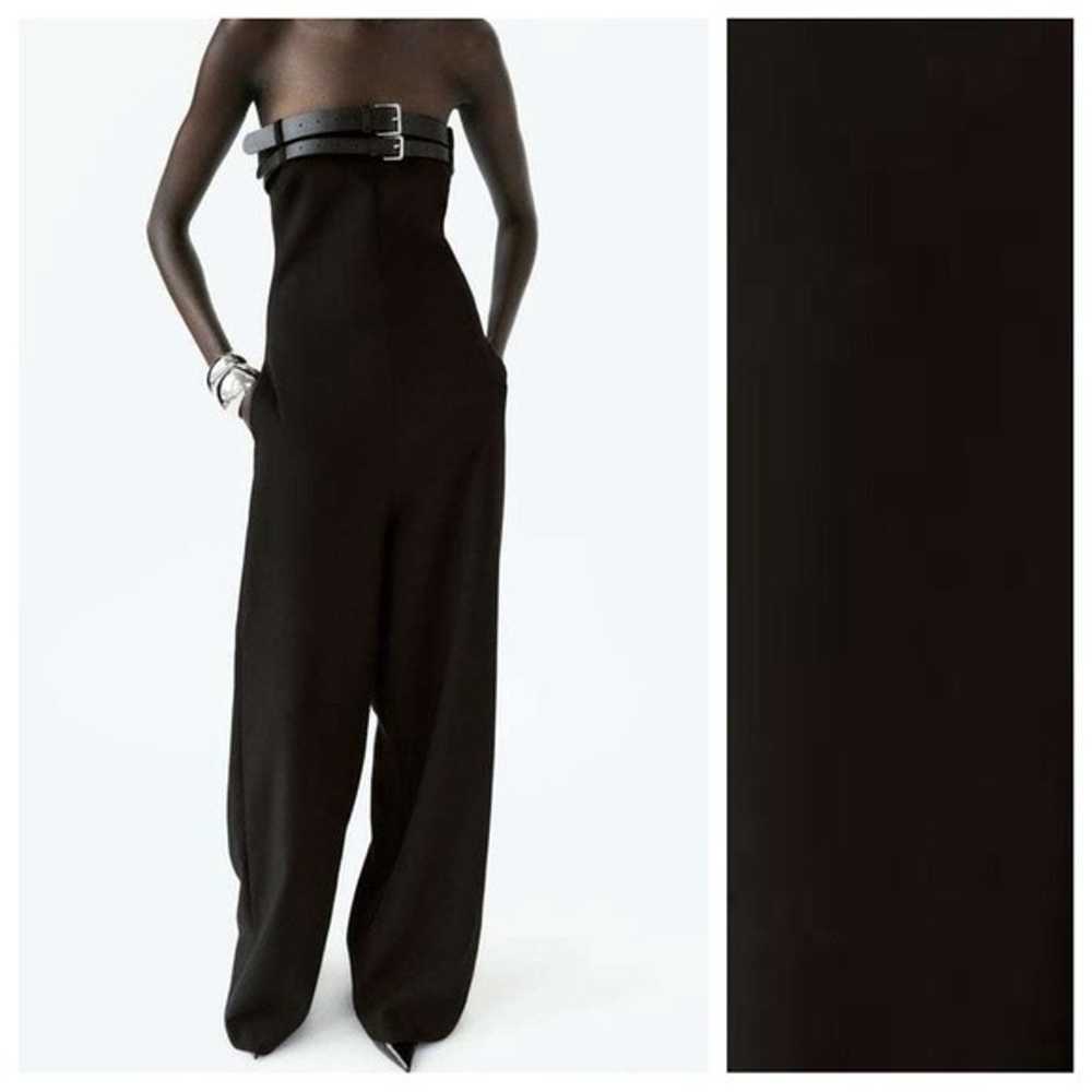 NWOT. Zara Black Belted Strapless Off-the-Shoulde… - image 2