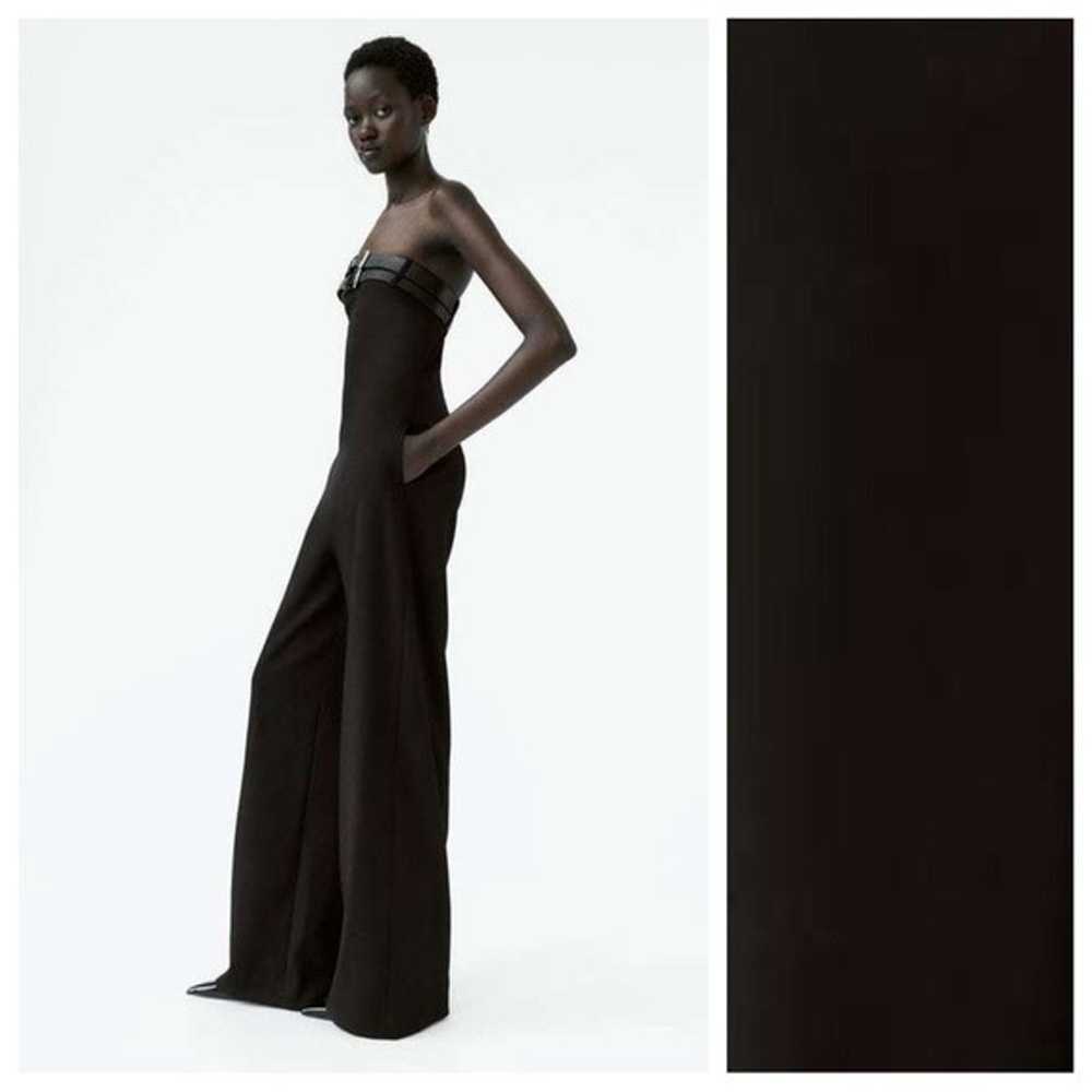 NWOT. Zara Black Belted Strapless Off-the-Shoulde… - image 4