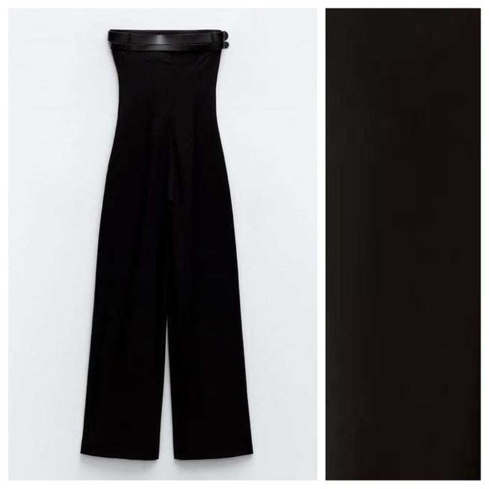 NWOT. Zara Black Belted Strapless Off-the-Shoulde… - image 8