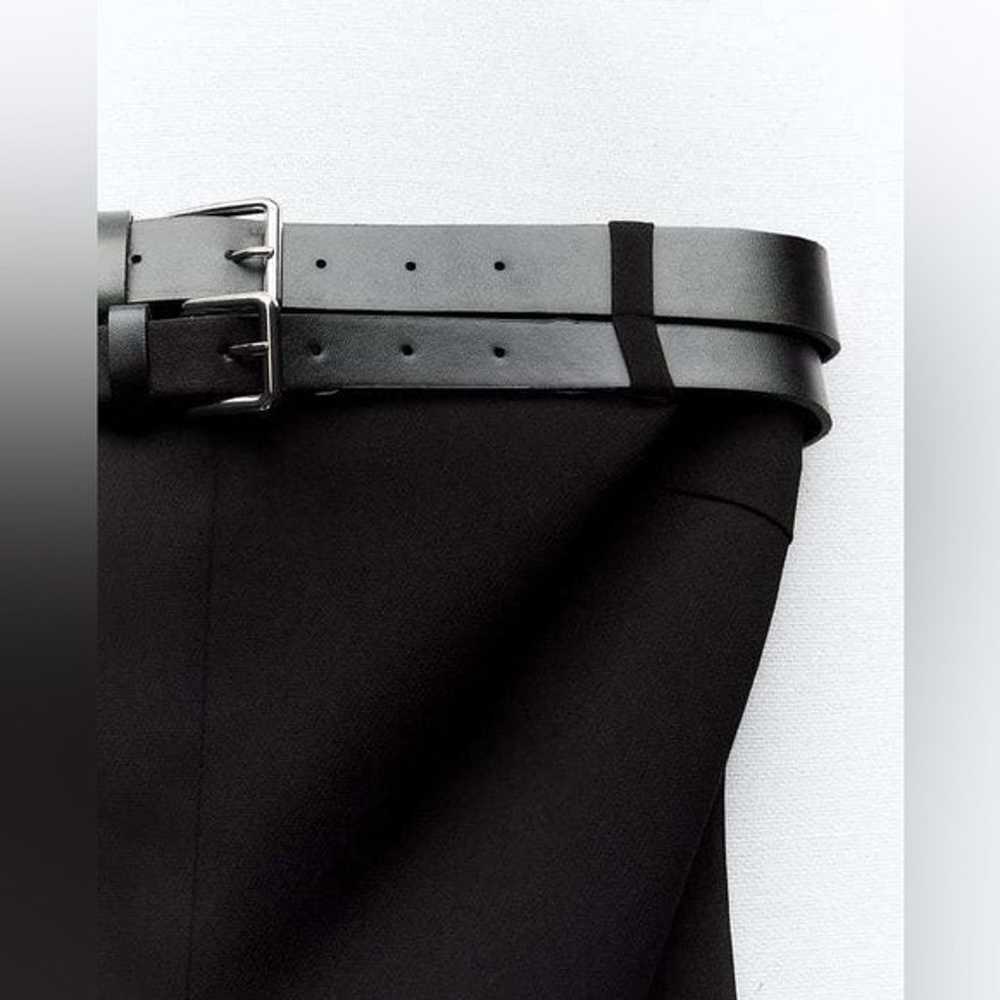 NWOT. Zara Black Belted Strapless Off-the-Shoulde… - image 9