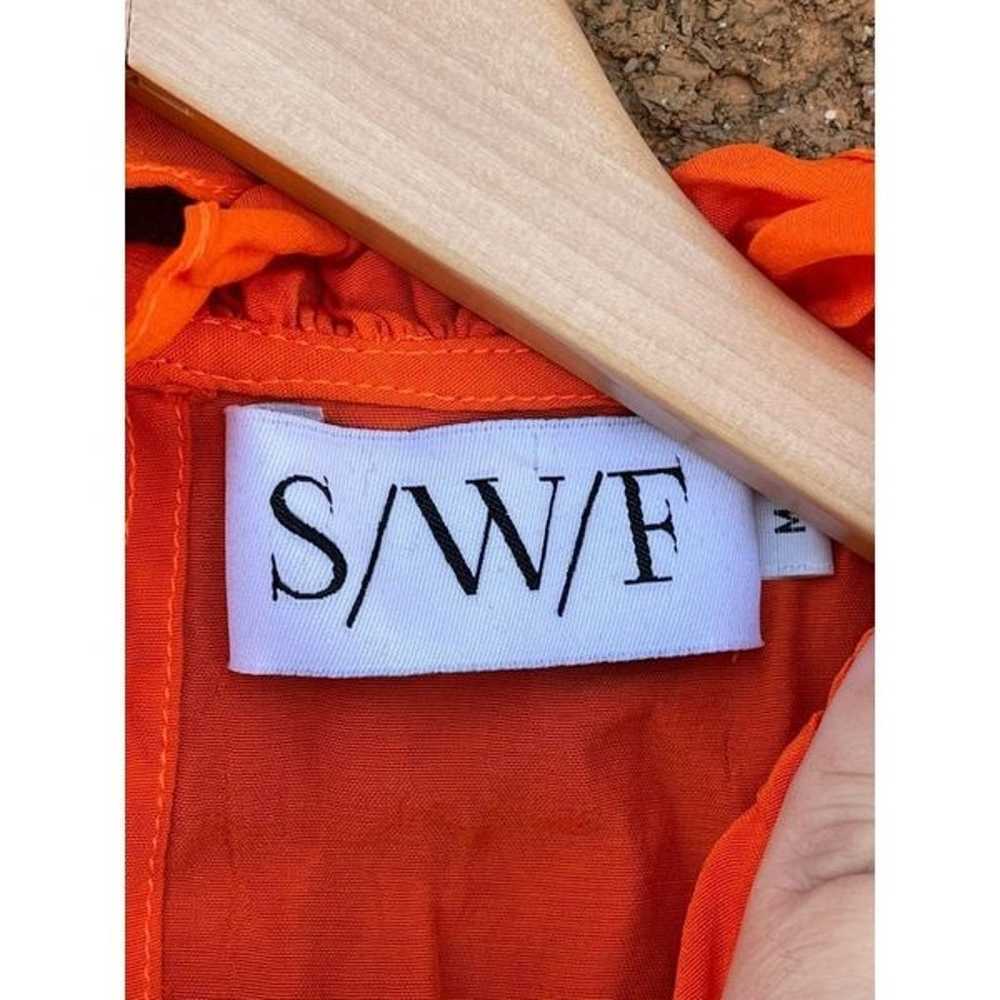revolve swf maxi orange ruffle dress med - image 6