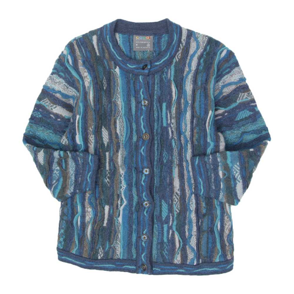Vintage Coogi 100% Pure New Wool Sweater Cardigan… - image 1