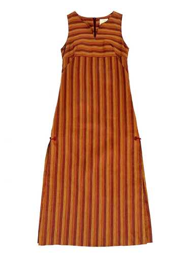90s OMO Norma Kamali Striped Maxi Dress