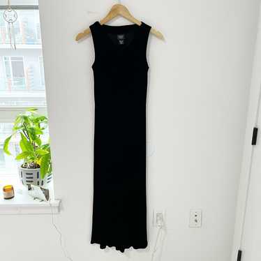 Eileen Fisher Black Velvet Maxi Dress Size Small - image 1