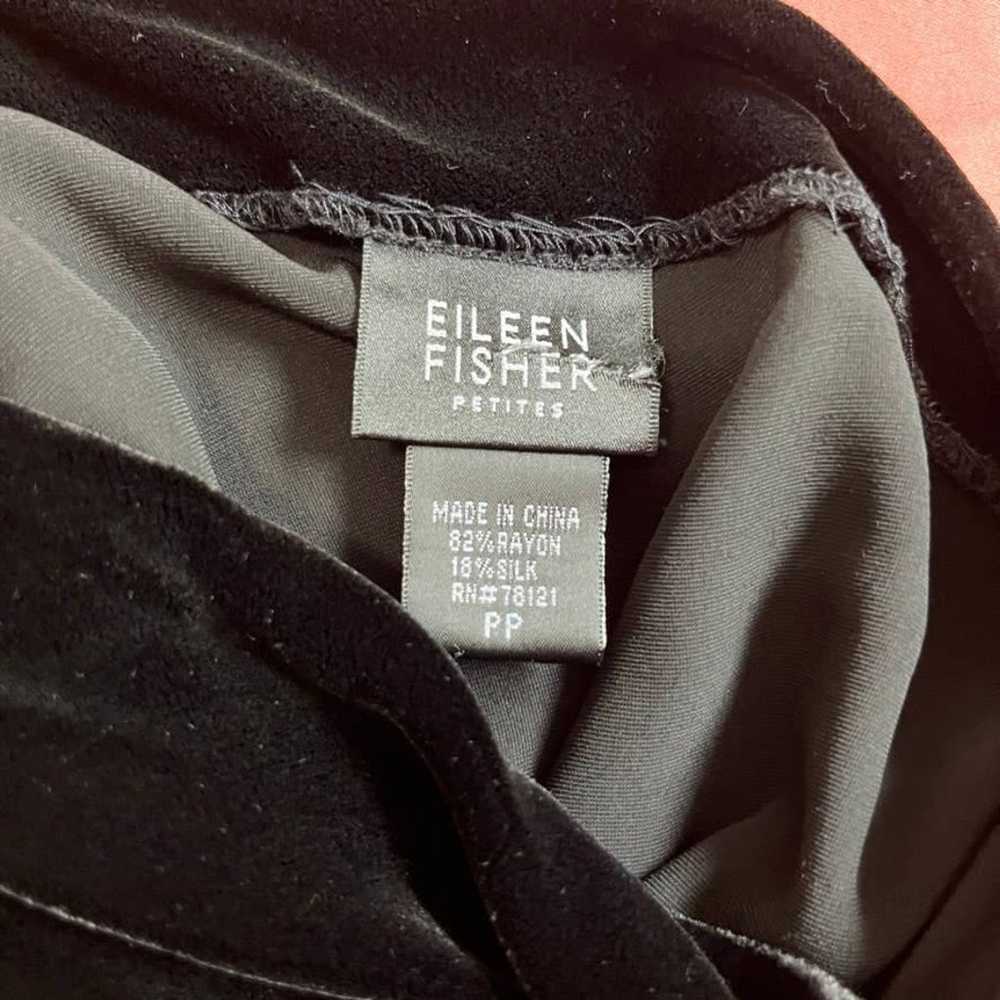 Eileen Fisher Black Velvet Maxi Dress Size Small - image 2