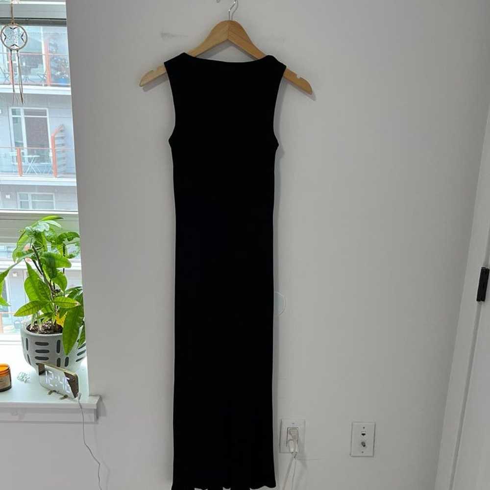 Eileen Fisher Black Velvet Maxi Dress Size Small - image 5