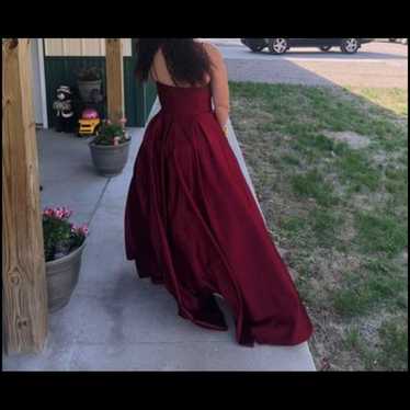 Prom dress size 8 burgundy - image 1