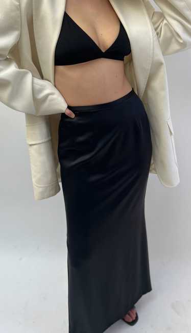 Vintage Silk Charmeuse Long Skirt